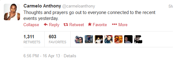 Carmelo tweet